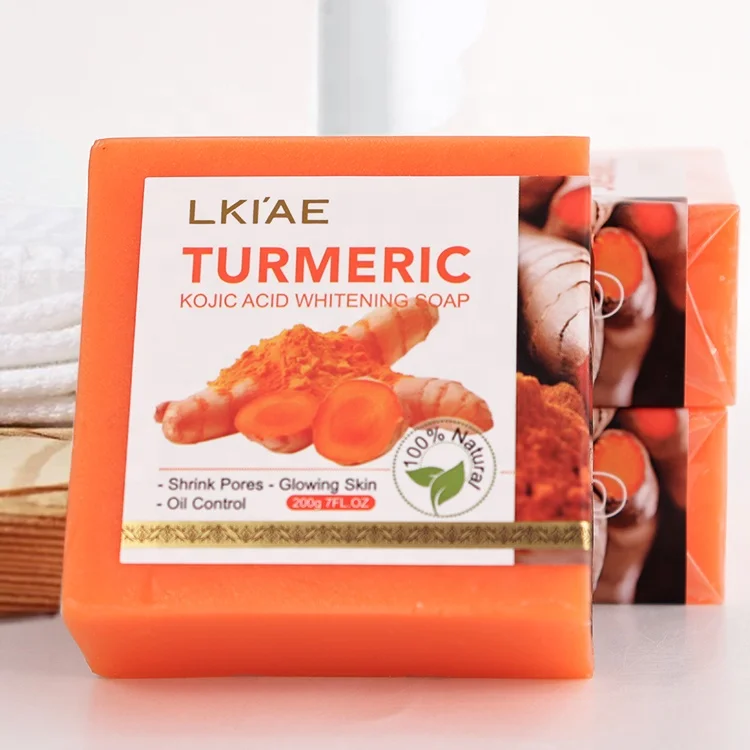 Private Label Soaps Thailand Products Acne Face Care Brightening Beauty Honey Lemon Turmeric Soap for Fair Skin