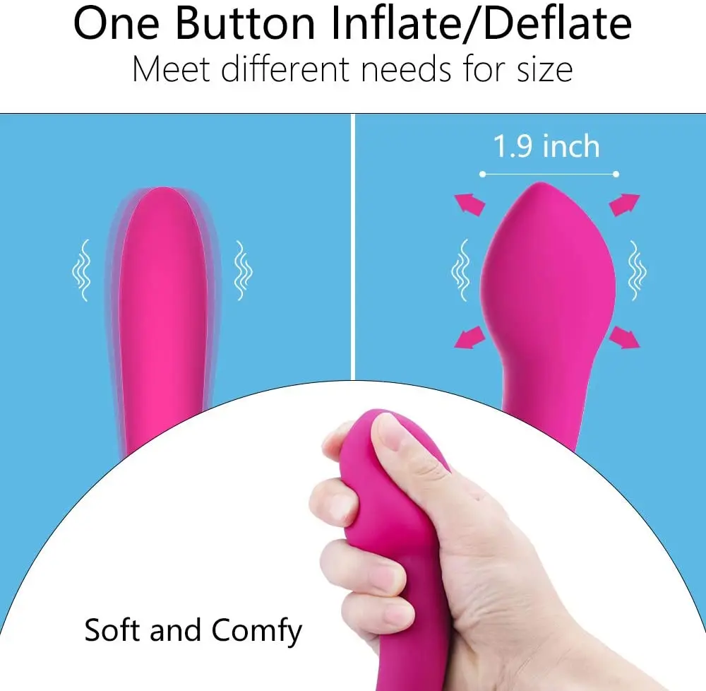De point G orgasme anal vaginal de vibrateur gonflable automatiquement massage vibrant de prostate de prise de bout de 10 fréquences pour les hommes