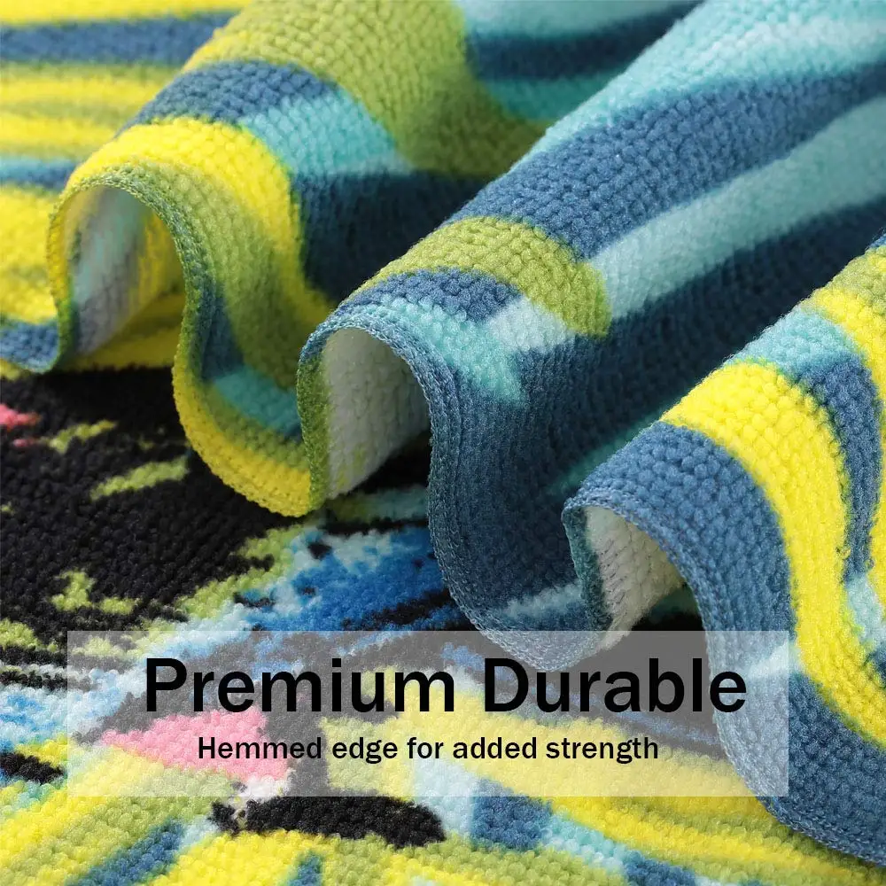 
Microfiber Beach Towels for Travel Tropical Beach Towel Prints for Beach Outdoor Thick and Plush Striped Towels 30x60 