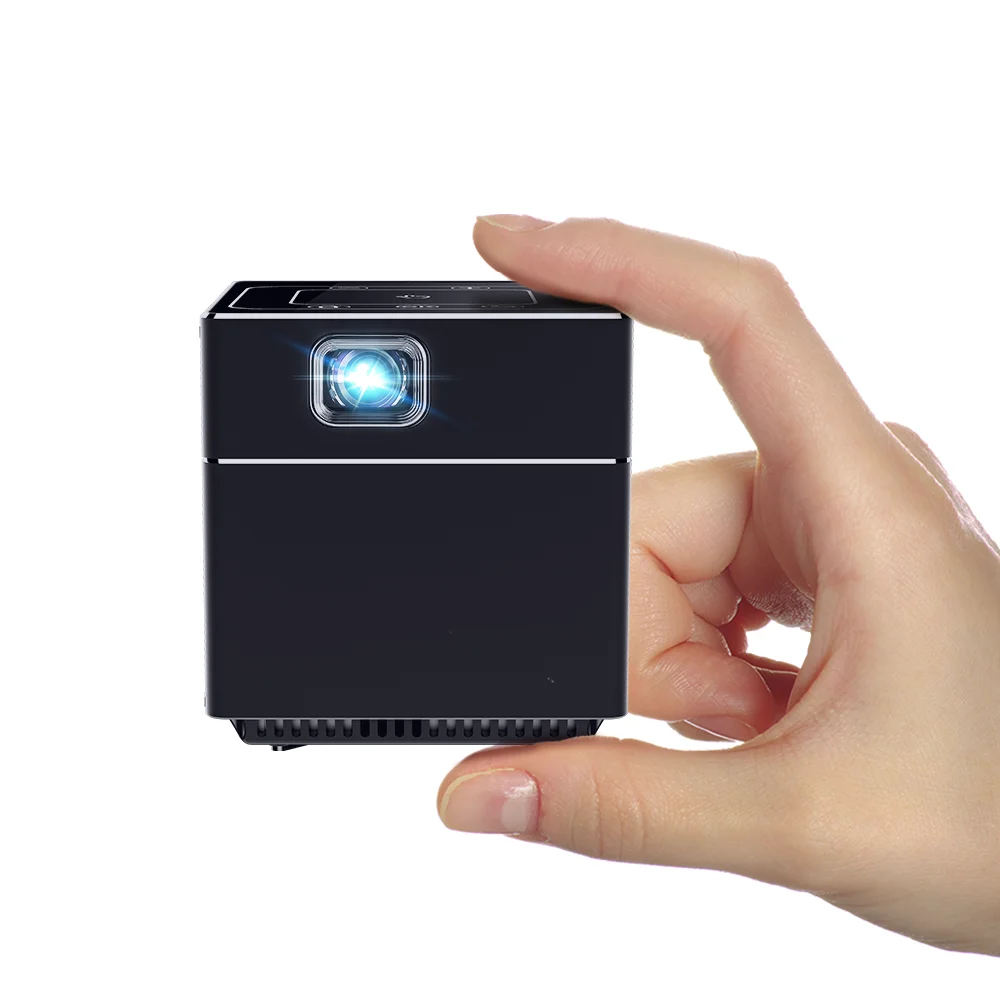 

small pico wifi smart mobile android video led dlp projector portable mini projector, Gray black