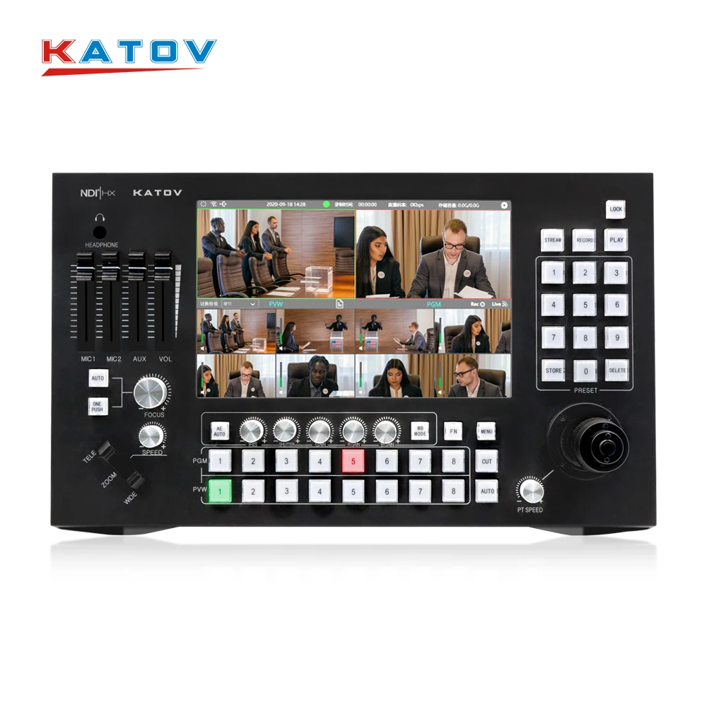 

Broadcast,live Streaming Plug&play Atem Video Conference Camera Mixer Controls Ptz Keyboard Controller 8ch Switcher IP Output