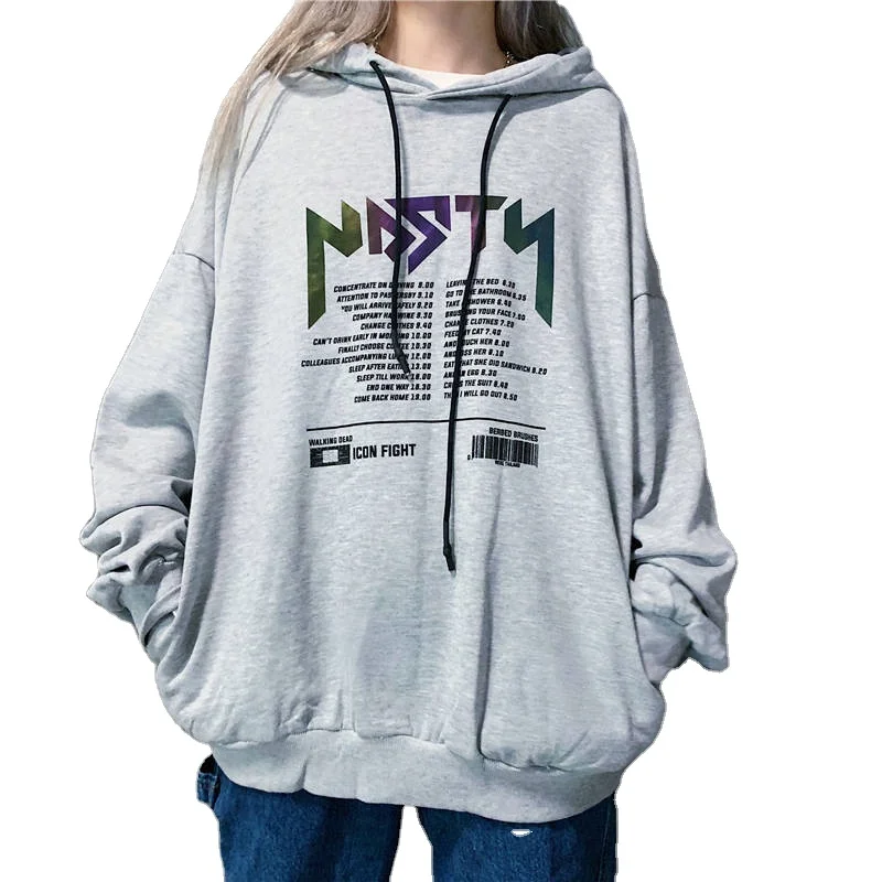 

2021 Wholesale custom hoodie women dress fashion loose hund blank crop hoodie