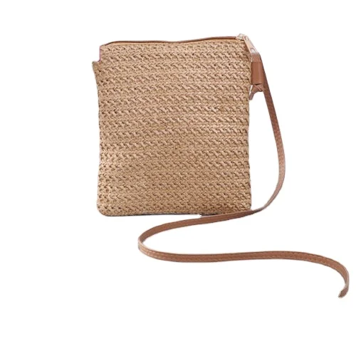 

Production and wholesale fashion beach vacation mini straw woven shoulder bag, Customizable
