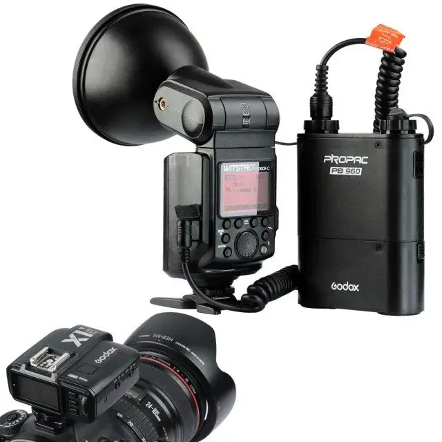 

Godox WITSTRO AD360II+X1 TTL 360W/S Wireless Power Control Outdoor Flash Light + PB960 Power Battery Pack Kit Black for, Other