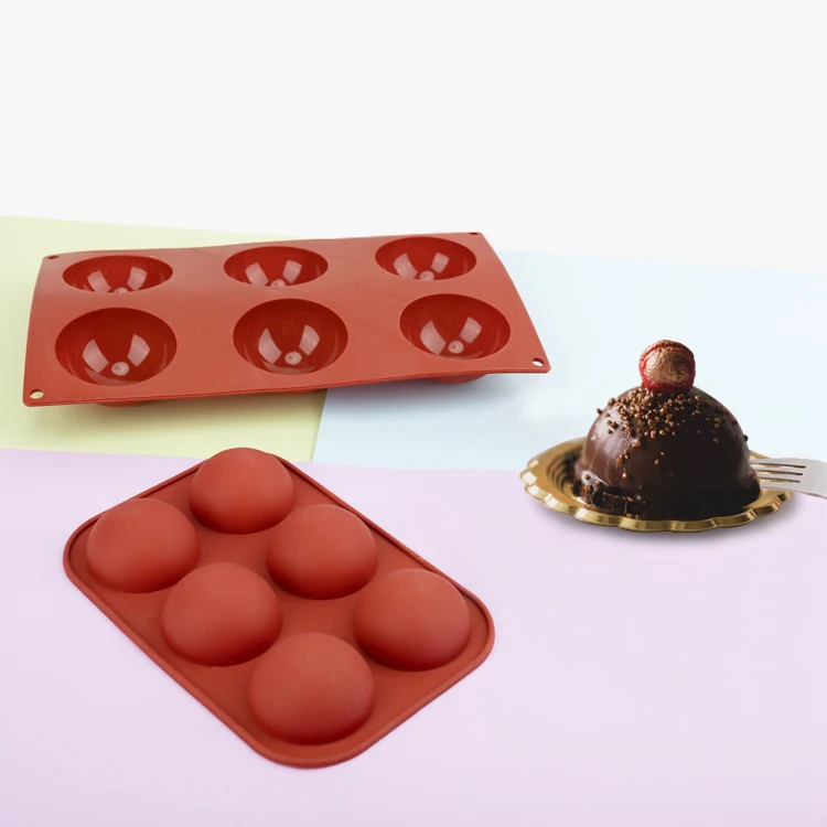 

New Design Chocolate Silicone Mold Lollipop Mold Half Ball Sphere Mold Cupcake Pan Cake DIY Muffin Kitchen Tool