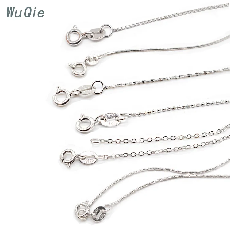 

Wholesale Chain Necklace 925 Sterling Silver Snake Box Gypsophila Custom Base Chains Jewelry