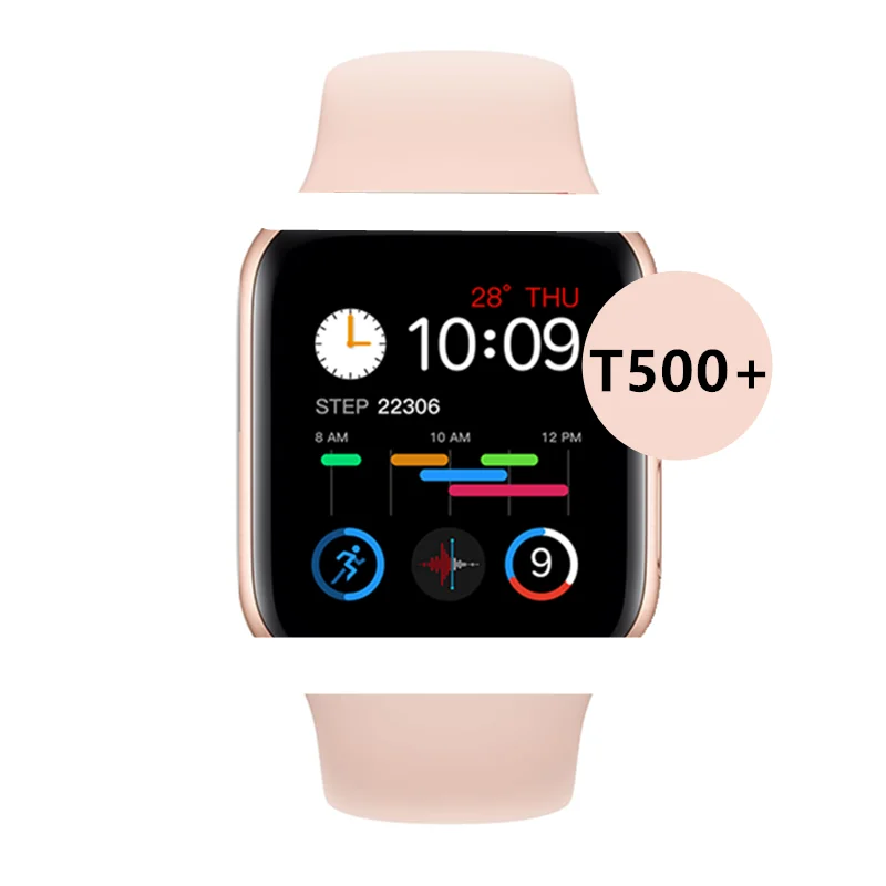 

Custom logo 2021 Hiwatch New Version T500+ Pro Plus =W26 FK88 X7 Waterproof Smart Bracelet watch T500 plus, Black, pink, white