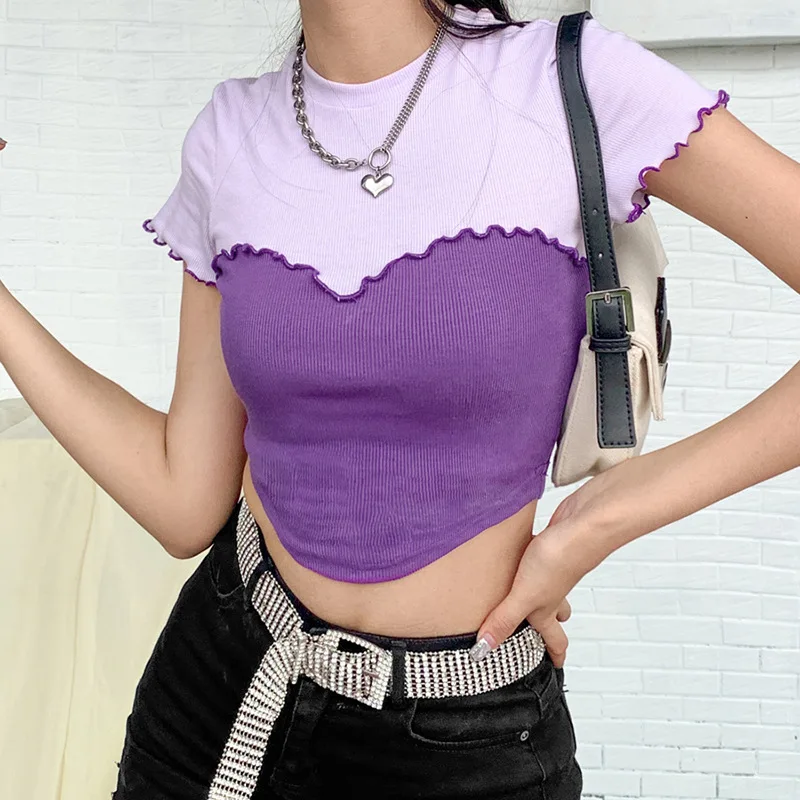 

2020 New arrival summer collection women Short sleeve o neck slim T-shirt Wholesale ladies blouse