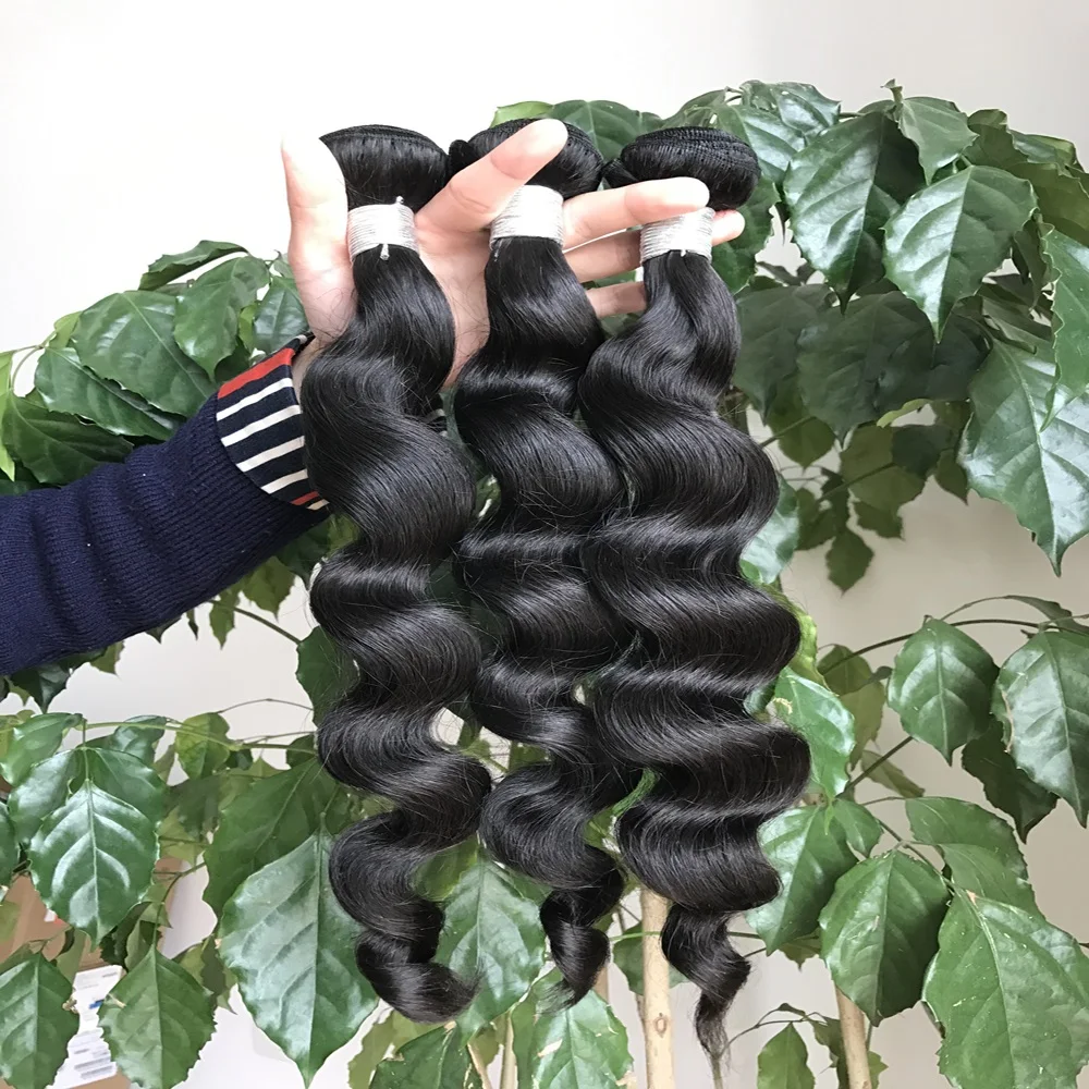
cuticle aligned raw virgin hair,natural color human hair bundles 