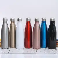

750ml Eco-Friendly double wall stainless steel insulated cola shape vacuum thermal sports chilly water bottle keep cold 24hrs