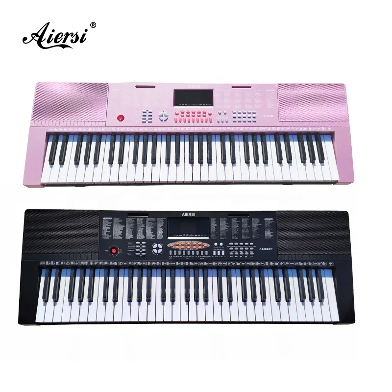 

Aiersi brand 61 keys piano keyboards music electronic piano professional portable electronic organ music instrument, Black
