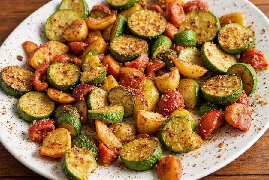Garlic and paprika seasoned roasted vegetables