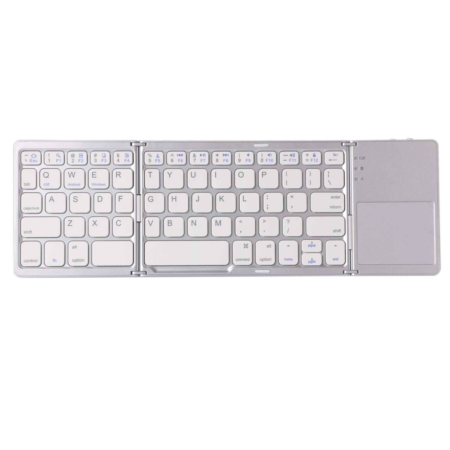 

white 3- foldable bluetooth keyboard for ipad and dell pc, Black white