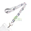 Plastic id card holder retractable lanyard with Cat double sides imprint