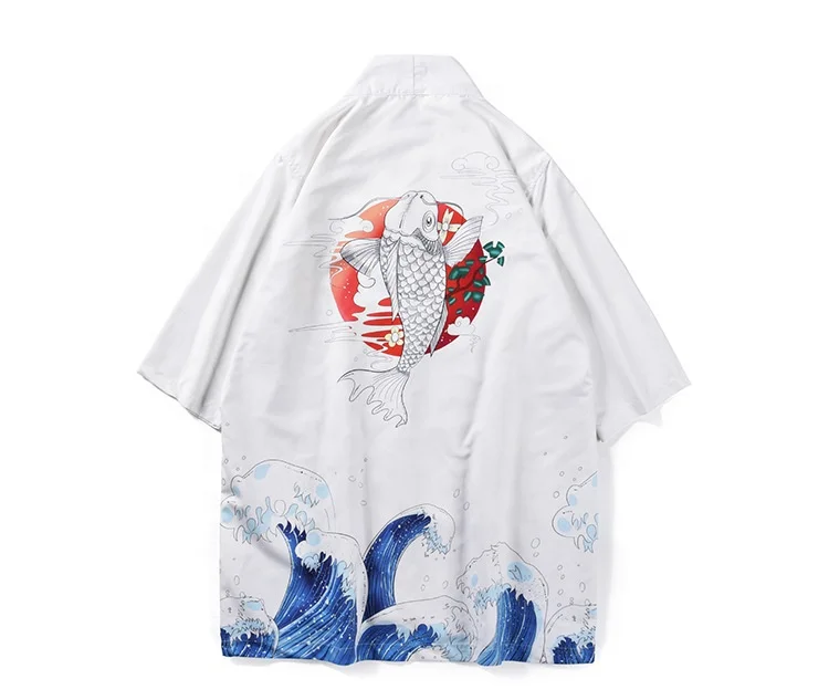 Custom Print Kimono Jiu Jitsu Men Cardigan Blends Linen Jacket
