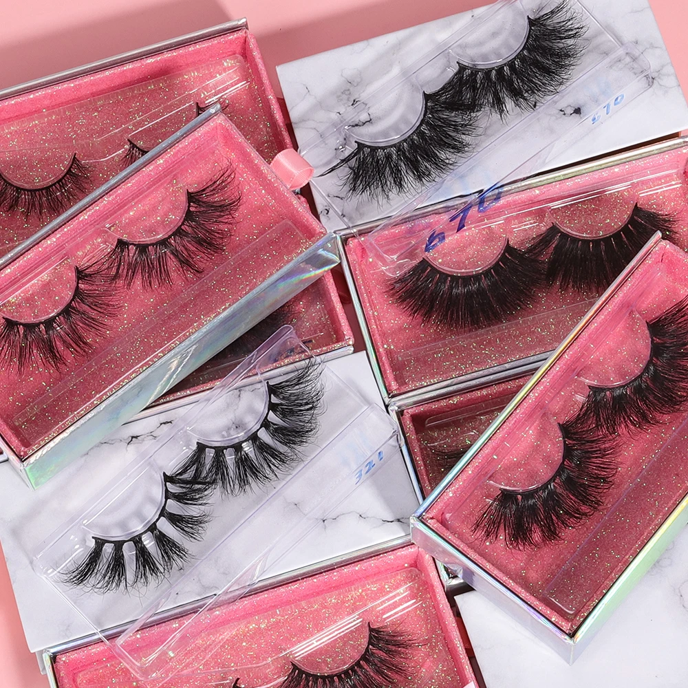 

Custom Real Faux False Private Label Extension Glue Vendor Packaging Box 5d 3d Mink Eye Extention Lashes Eyelashes, Black