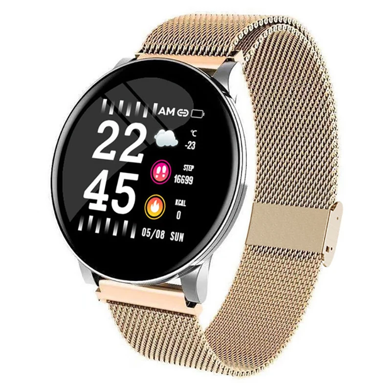 

W8 Sport Smart Watch Bracelet Round Bluetooths Waterproof Male Smartwatch Men Women Fitness Tracker Wrist Band for Android IOS