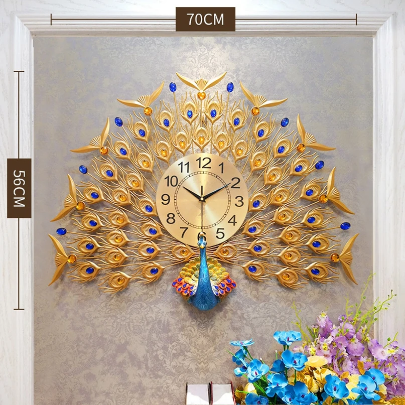 

Crafts Modern Home Decoration Battery Wall Clock For Living Room, Green