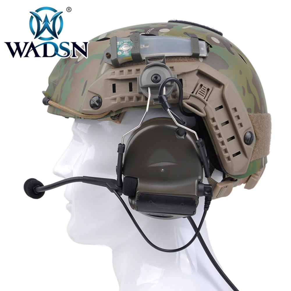 

1 pcs sale WADSN Comtac II Tactical headset for ARC helmet rails Tactical headset hunting supplies WZ031-BK/DE/FG for airsoft