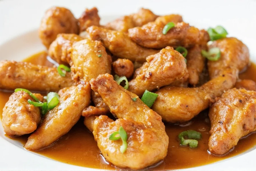 Professional chef stir-frying black pepper chicken in a traditional carbon steel wok with visible wok hei (breath of the wok) effect, ingredients clearly visible