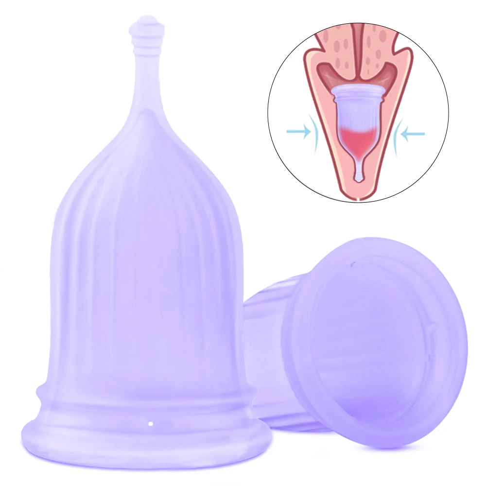 

Wholesale Menstrual Cup 100% Medical Silicone Women's Reusable Menstrual Cup Copa, Pink/purple