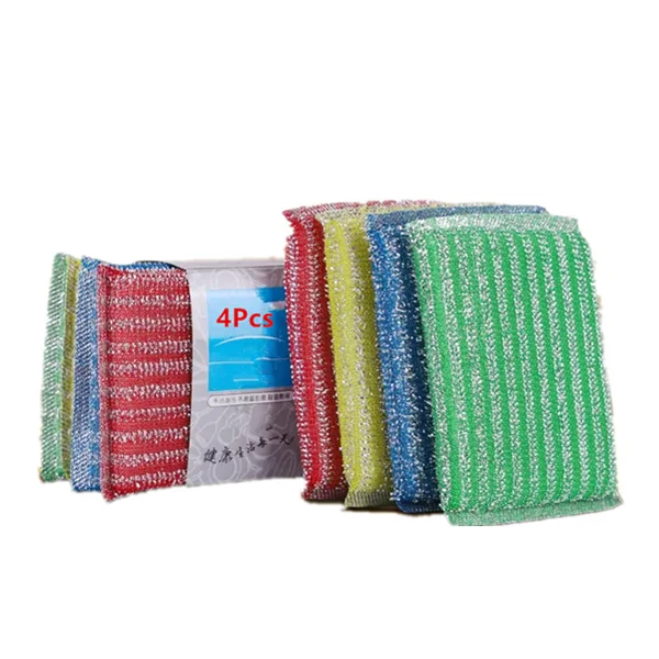 

Best seller kitchen household sponge scrubber wash king Pinstripe scrubbing king scouring pad polypropylene filament sponge