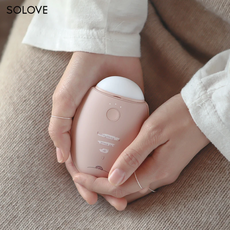 

SOLOVE Portable Mini 4000MAh Power Bank Hand Warmer 52 Degrees Good Hand Feeling Promotional Gift Birthday Creative Gift, Customer's chioce