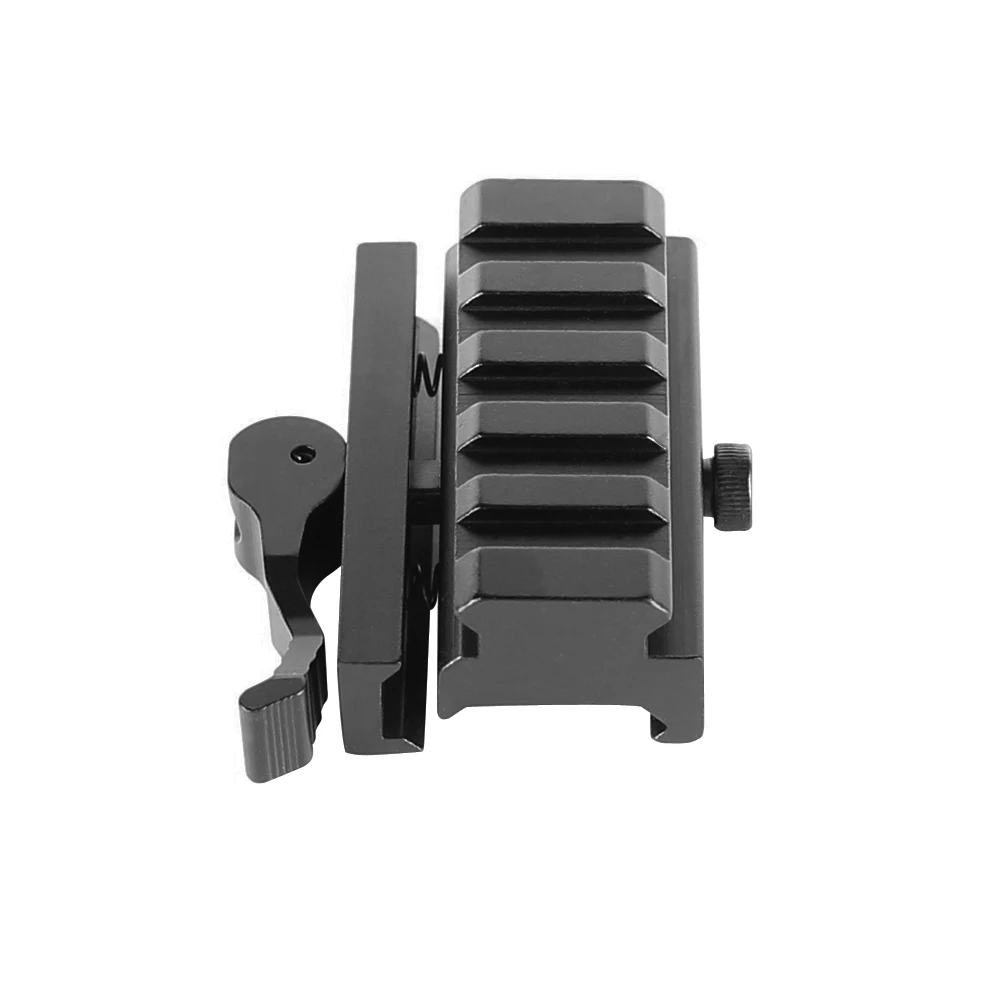 

QD Quick Detachable Mount Adapter 5 Slots Fit 20mm for Picatinny Weaver Rail Gun, Black