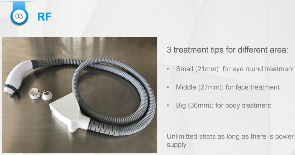 Clinic Multi Function Laser 3 Handpiece Nd Yag Laser Rf Skin Tightening Machine