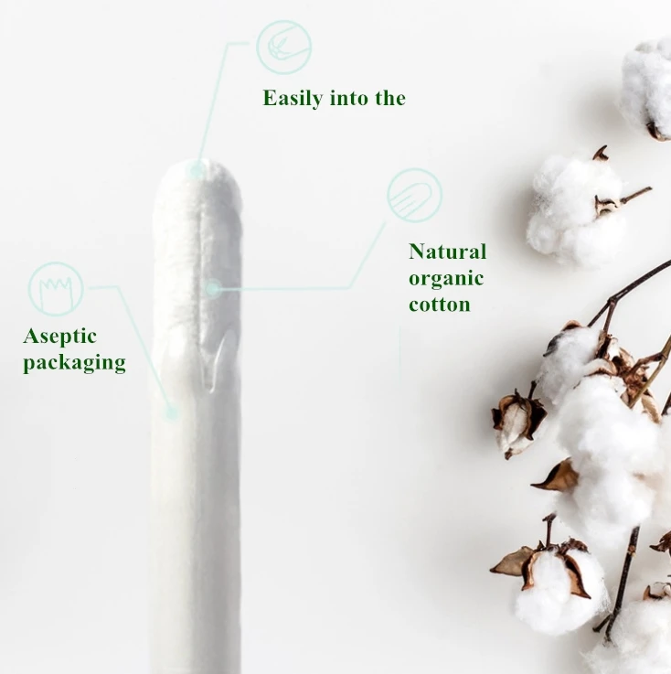 

Hot Sell Natural organic tampons tampons private label organic tampon as Female physiological articles, White
