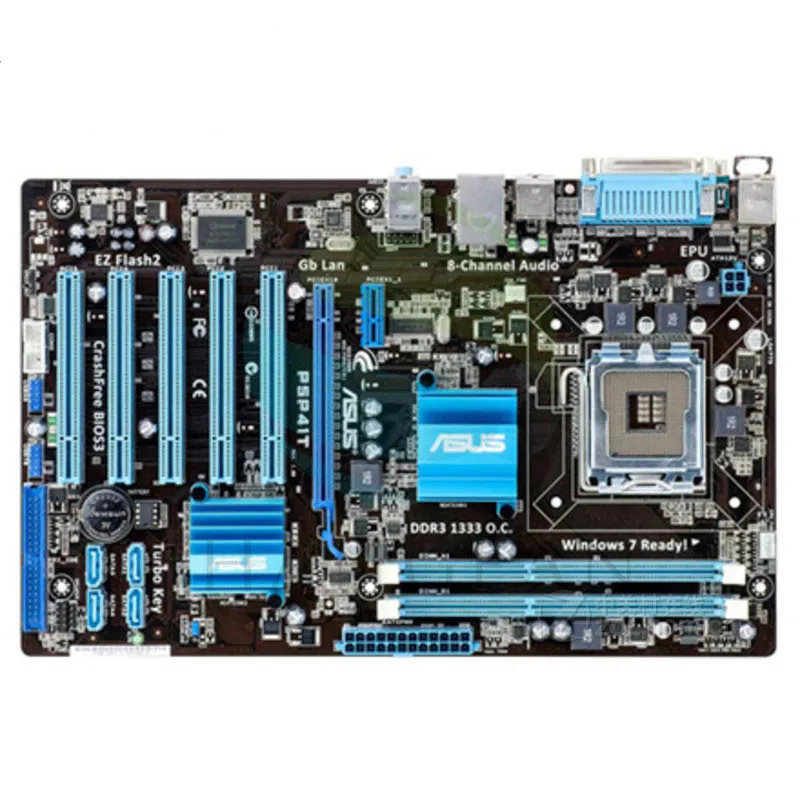 

P5P41T Desktop Motherboard P41 Socket LGA 775 Q8200 Q8300 DDR3 8G ATX UEFI BIOS Original Used Mainboard