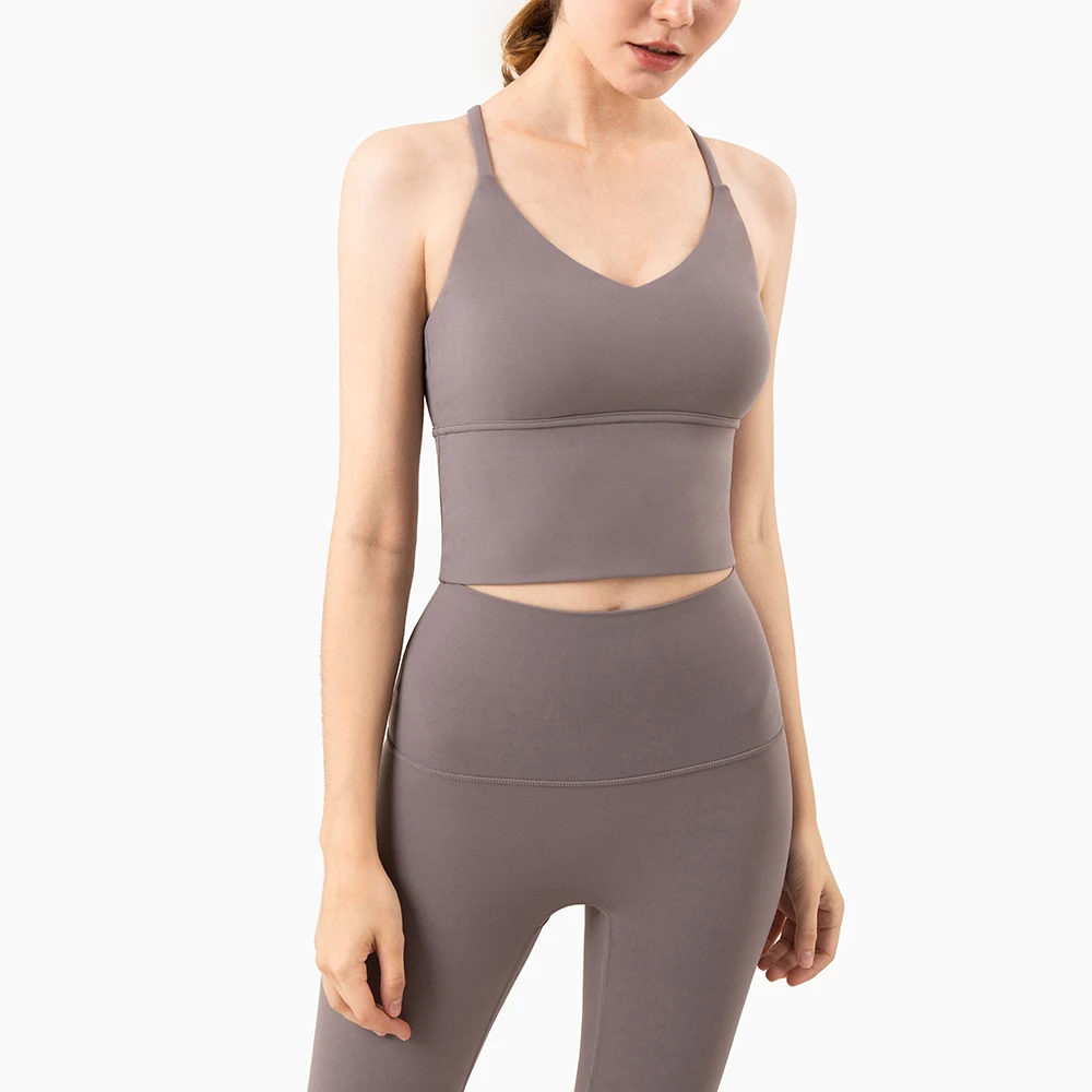 

Cheap Wholesale woman latest fashionable designer yoga sets bra legging sets seamles fitness leggings gym sports clothing wear