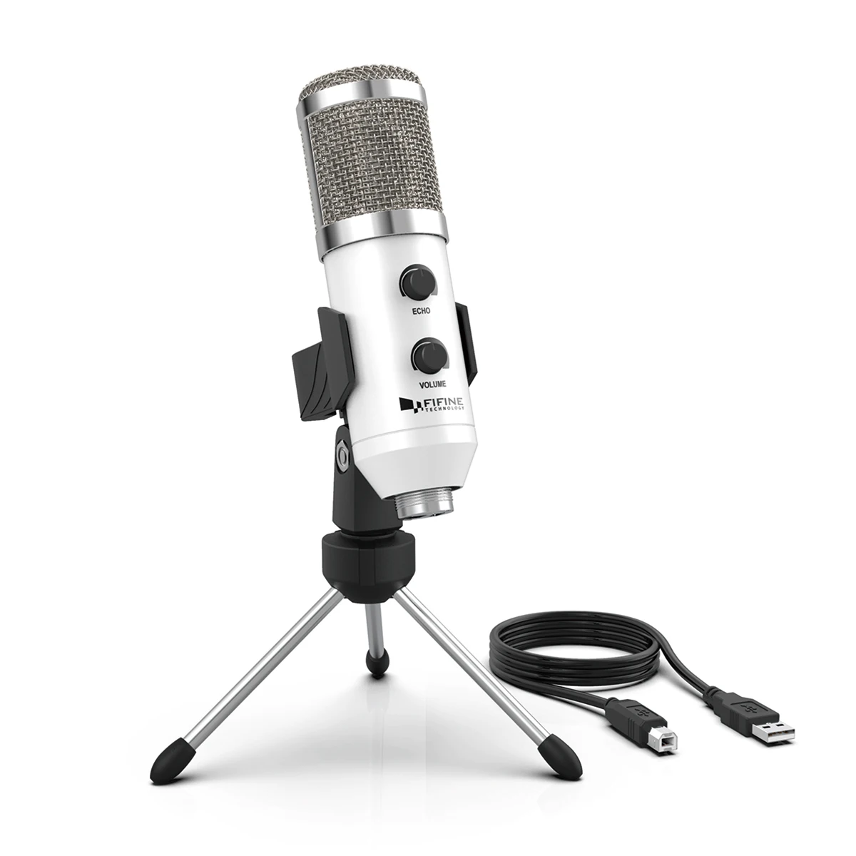 

Fifine K056A Hot Sale Condenser Streaming Home Musica Microfono With Tripod For Webcasting Streaming, White