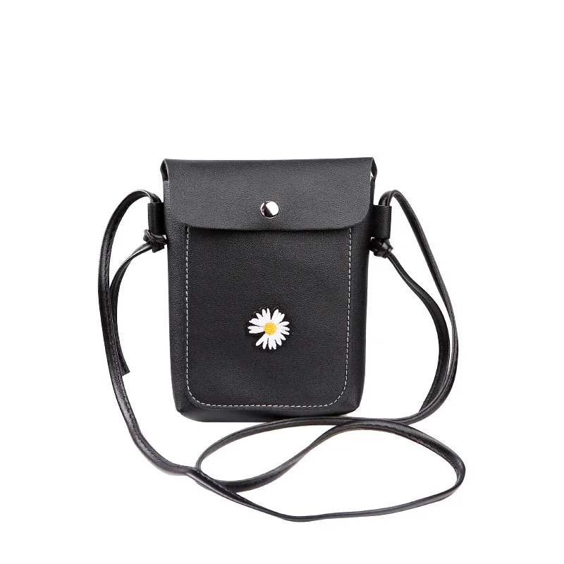 

On-Sale Touch screen Small Leather women phone shoulder purse bag chain pure color crossbody sling bags for ladies and girls