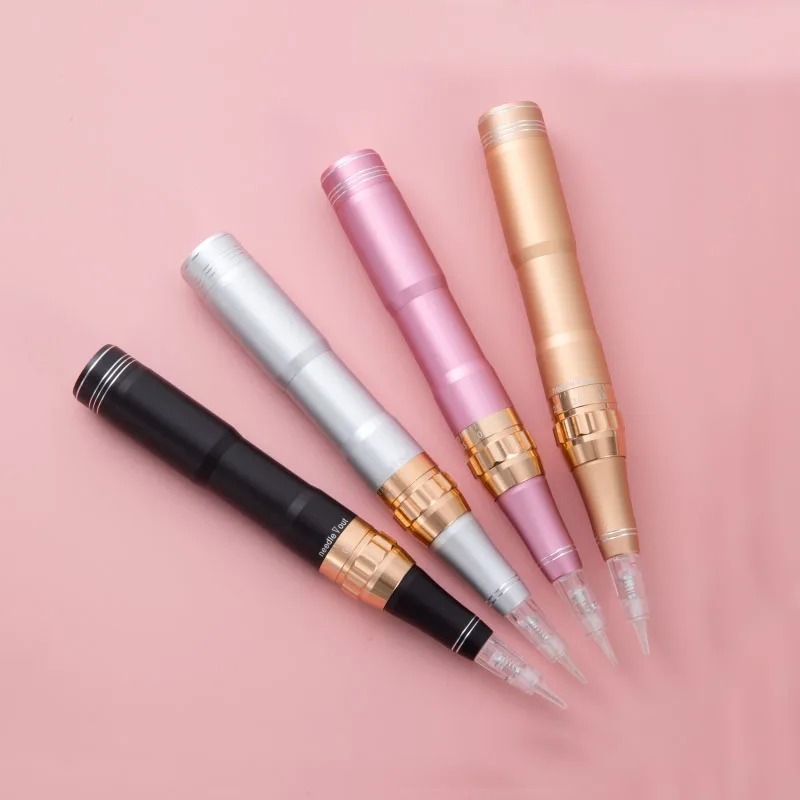 

Free logo Wireless Battery Electric 4 Speed PMU Semi Microblading Kit Tattoo Pen Permanent Makeup Machine for Eyebrow Lips, Picture color