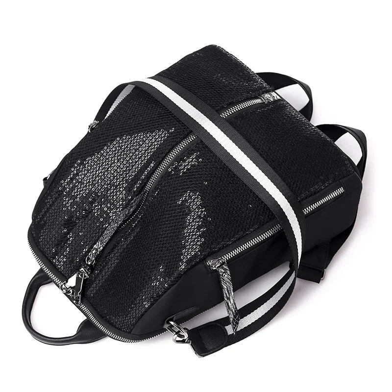 

High Quality waterproof fashion design women backpack with nylon material for women traveling shoulder bag