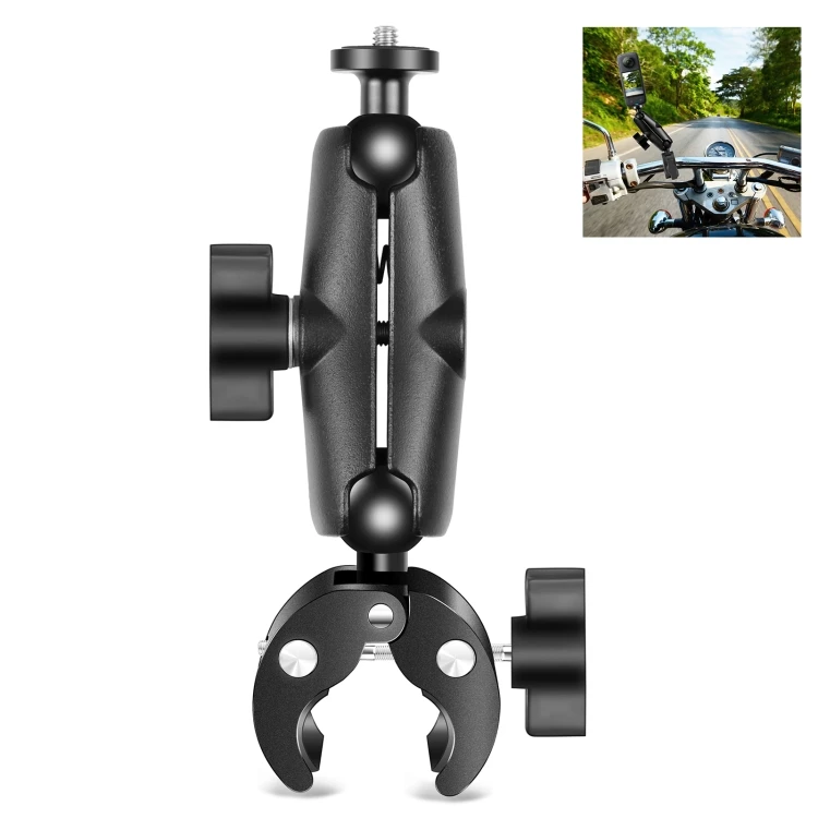 factory supply puluz motorcycle crab clamp handlebar fixed mount holder for gopro other action cameras scooter bike fixed holder