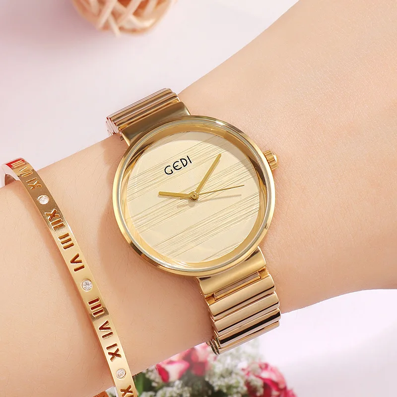 

New GEDI Luxury Brand Fashion Women Watches Chain Bracelet Ladies Wristwatch Elegant Women Dress Watches Girls Small Watches