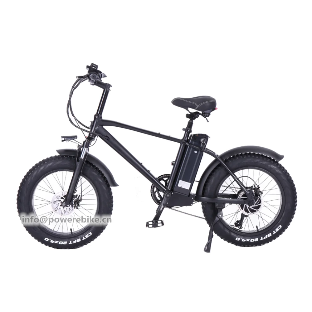 

New 48V 750W 20 Inch Fat Tire Ebike For Children 48V 15Ah Cheap Electric Bike, Black
