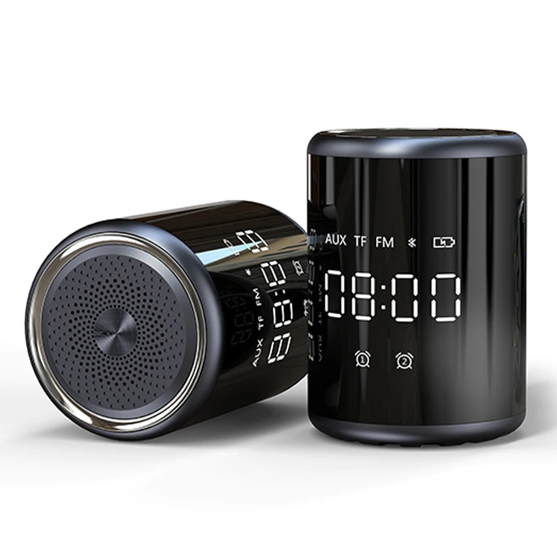 

2021 Amazon Best Sellers Sound Hifi Speakers for Mobile Phone Waterproof Smart Alarm Clock Wireless Bt 5.0 FM Portable Speaker