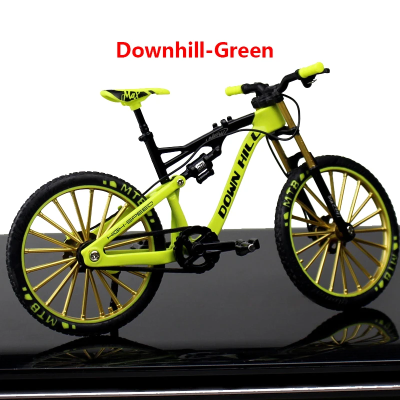 Green Vintage Kids Bike,Alloy Mini Downhill Mountain Bike Toy,1:10 Scale Alloy Simulate Riding Bike Model,for Boys Girls Kids Children,Easy Assembly Creative Gifts 