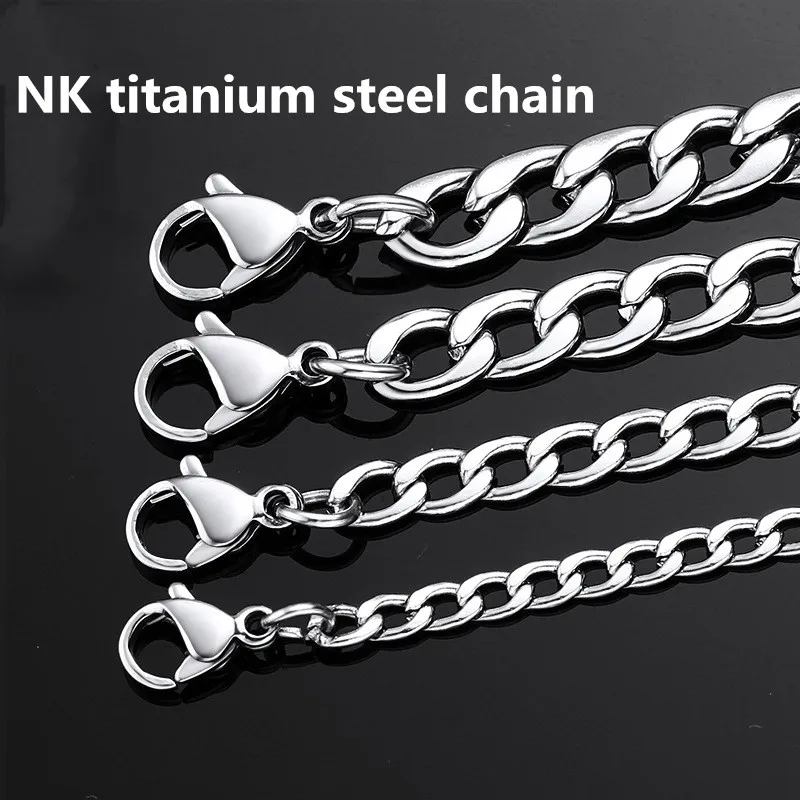 

Man's stainless steel necklace Korean hip hop handbag pendant chain
