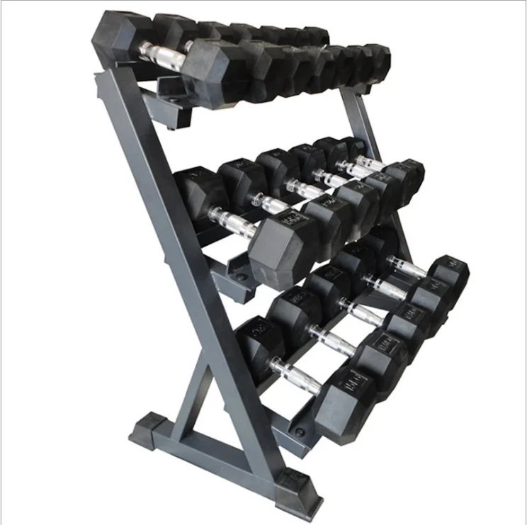 

Made in China wholesale dumbbell set with rack, Black