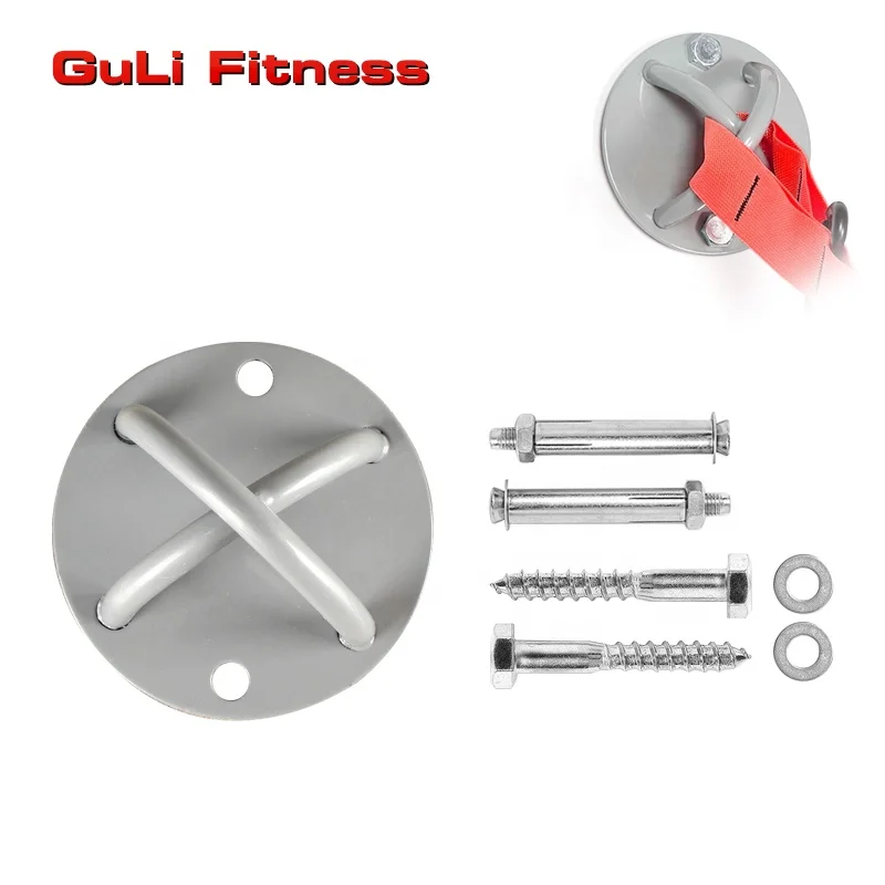 

Guli Fitness Ceiling Anchor Wall Mount Bracket X Mounts Anchor for Suspension Straps, Body Weight Strength Trainer Systems, Grey