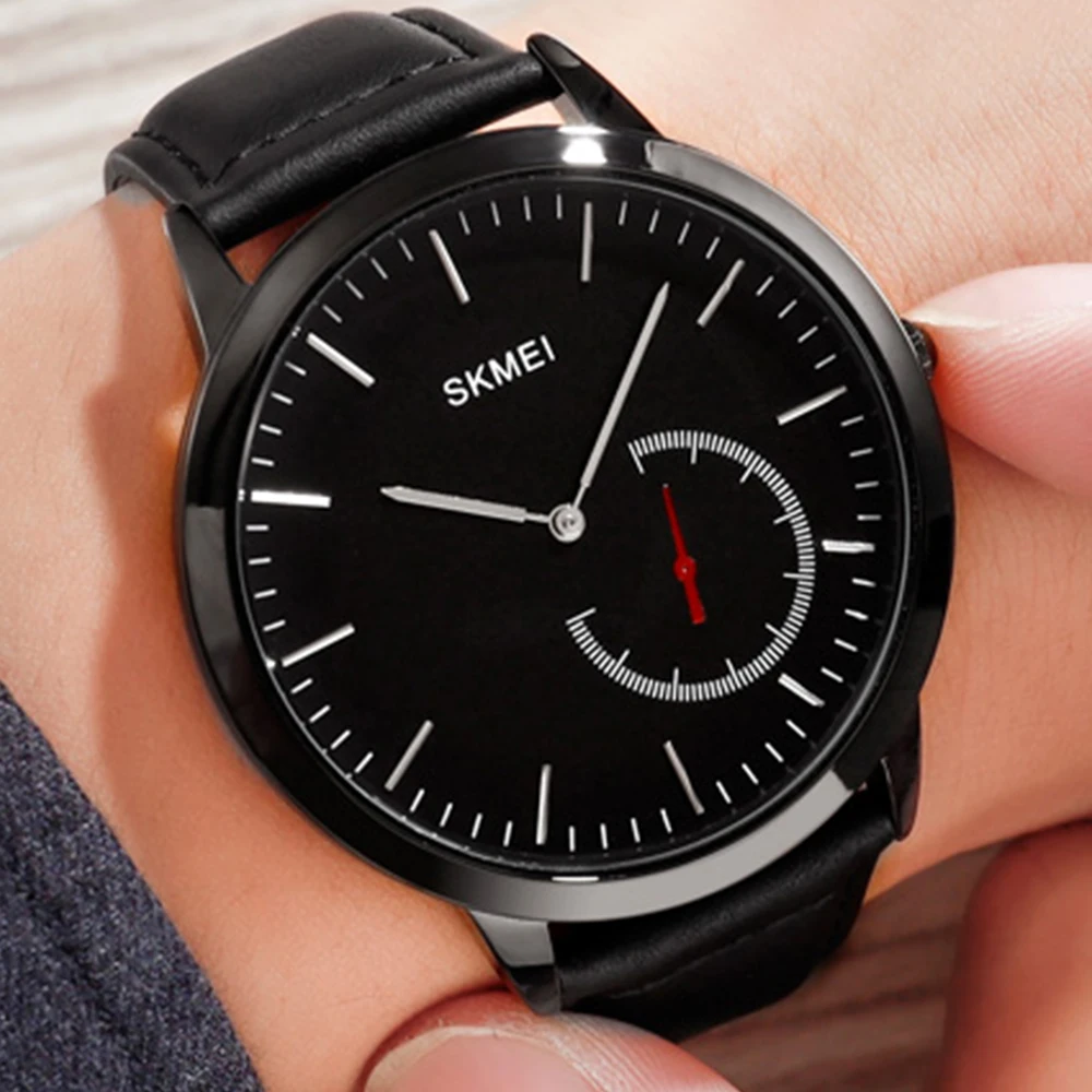 

Skkmei 1676 Mens luxury wristwatches Sports Watches Leather Male Quartz Watch Relogio Masculino
