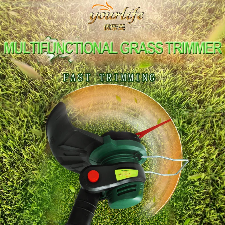 
Cordless Lithium Ion Battery Electric Plastic Blade Grass Trimmer 