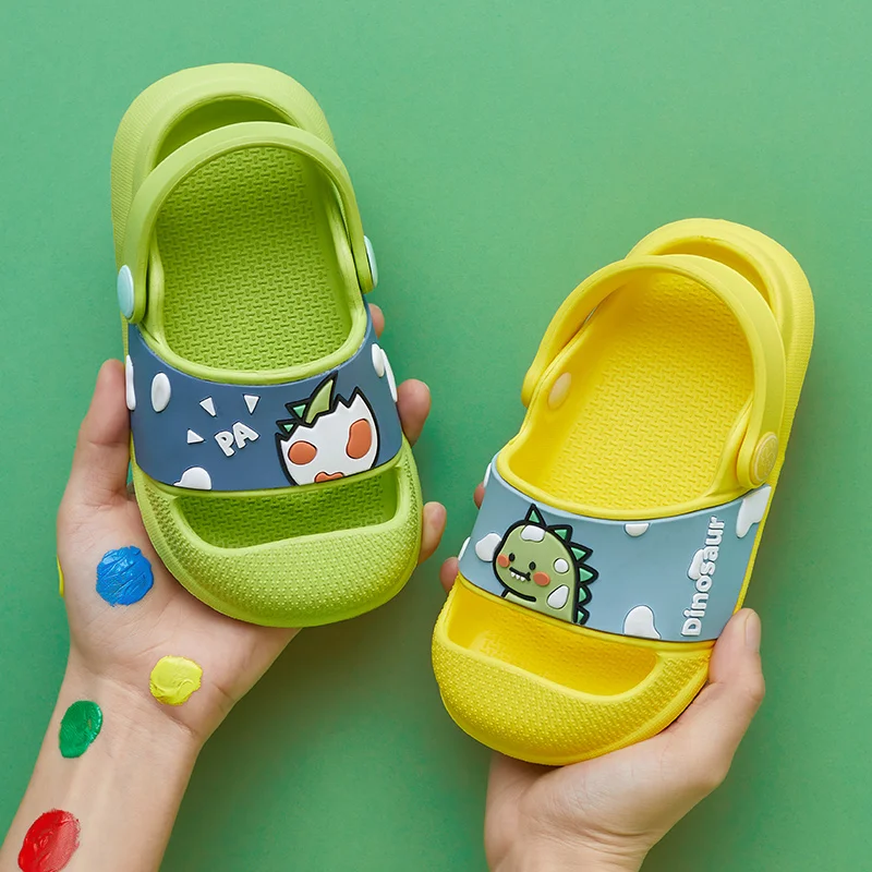 

Children's Summer Cute Beach Boys Girls Baby Non-slip Home Indoor Outdoor Wear Soft-soled Sandals Slippers, Multi color