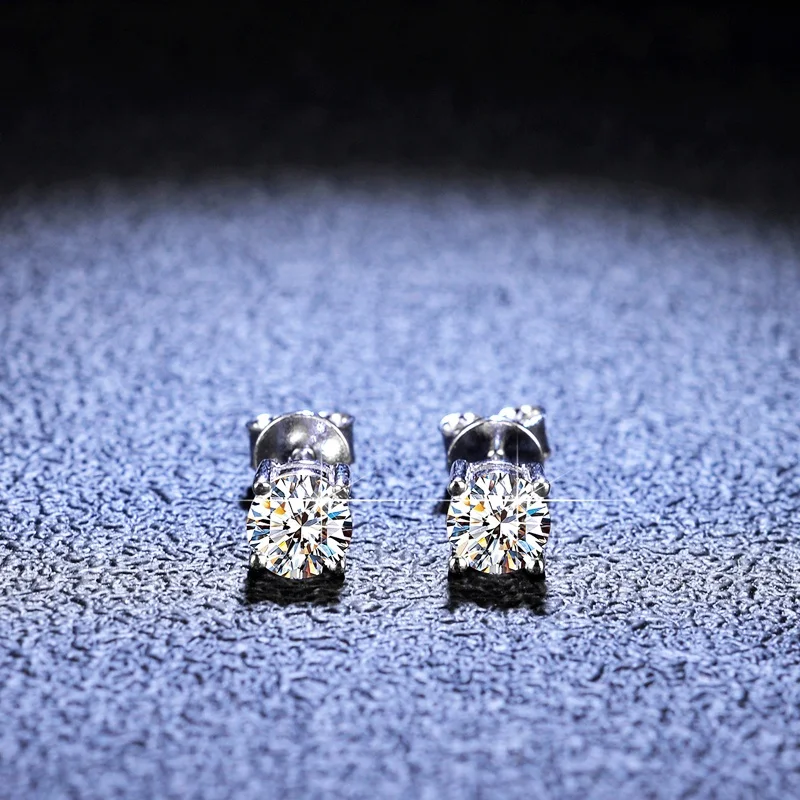 

0.5ct Moissanite Gemstone S925 Sterling Silver Moissanites Diamond Earring for Gift