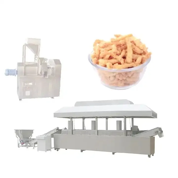 Cheetos & Nik Naks snack extruder machine continuous fryer and seasoning machine