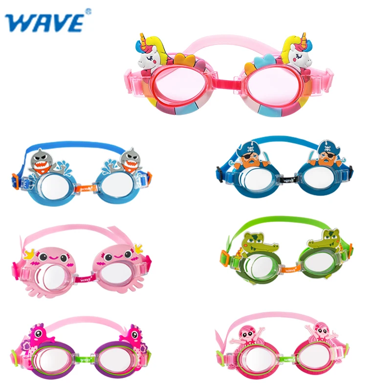 

Guangzhou Vanguard Silicone children kids swimming goggles Swim Glasses And Mirrored Diopter With cartoon desgin